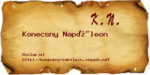 Konecsny Napóleon névjegykártya